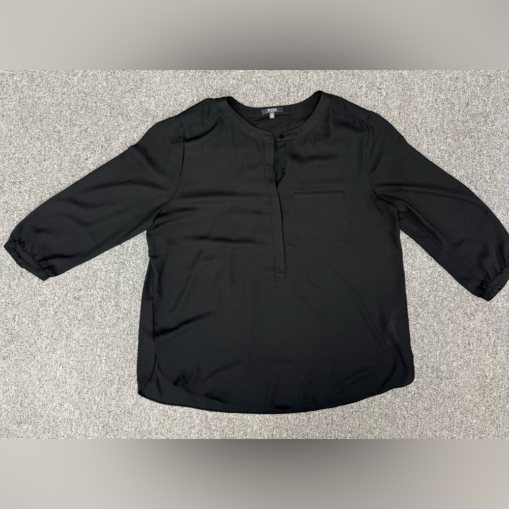NYDJ Black Casual Button Down Shirt